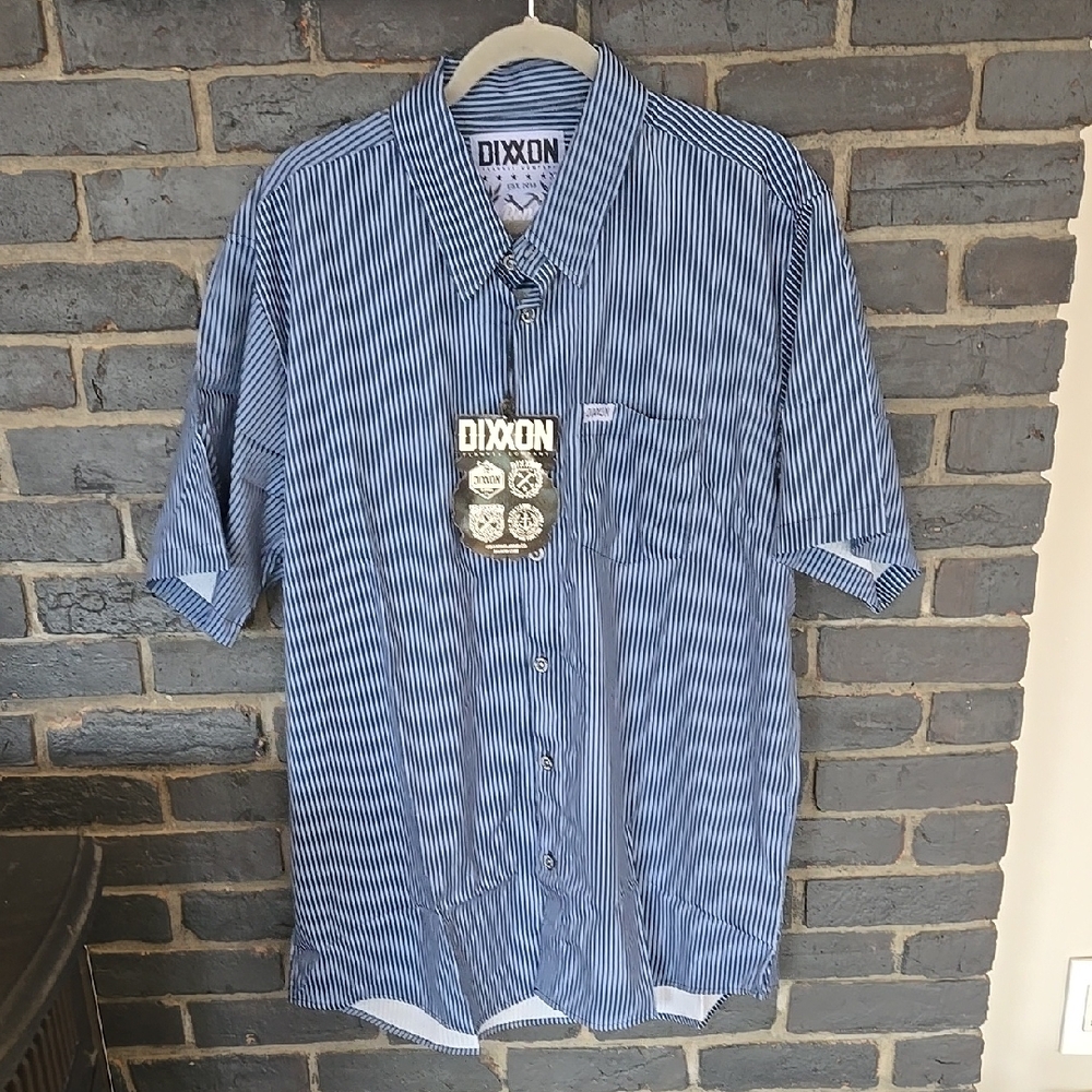 Dixxon Blue Striped Men's Shirt